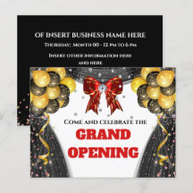 Business grand opening red gold black VIP balloons