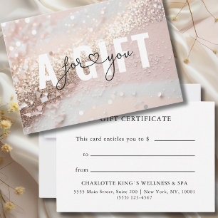 BUSINESS GRANT CERTIFICATE   GLITTER 