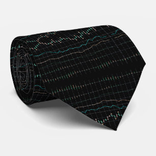 Business graph on stock market neck tie