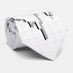 Business graph on stock market neck tie