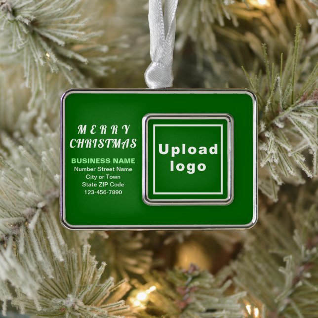 Business Green Framed Rectangle Christmas Ornament (Tree)