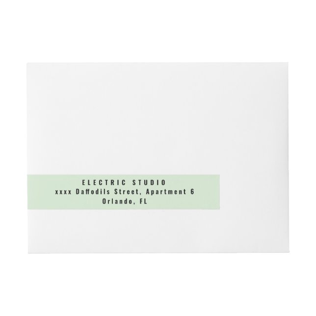 Business Green Wraparound Address Label (Front)