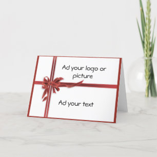 Business greeting card your logo and text