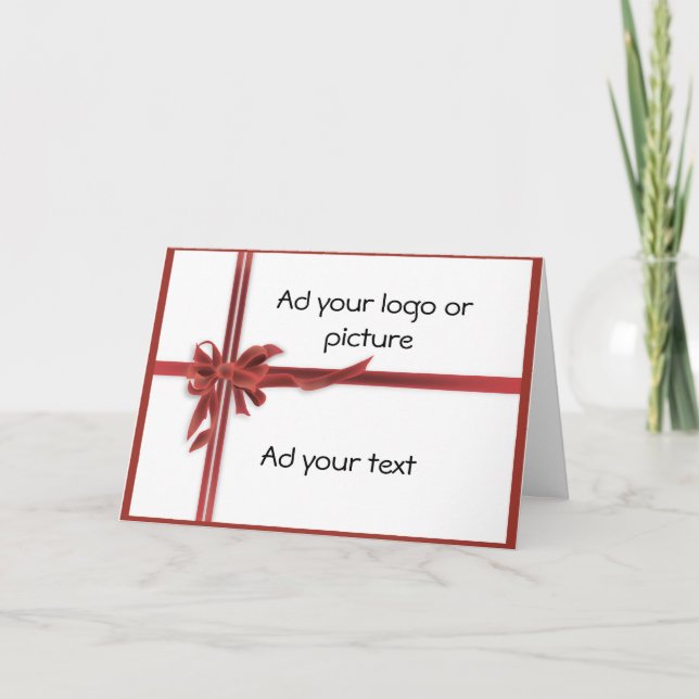 Business greeting card your logo and text (Front)
