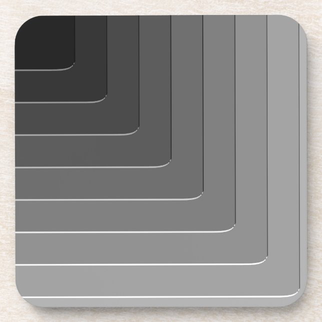 Business grey monochrome coaster (Front)