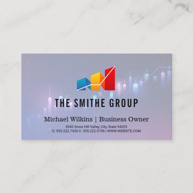 Business Growth Logo | Financials Card (Front)