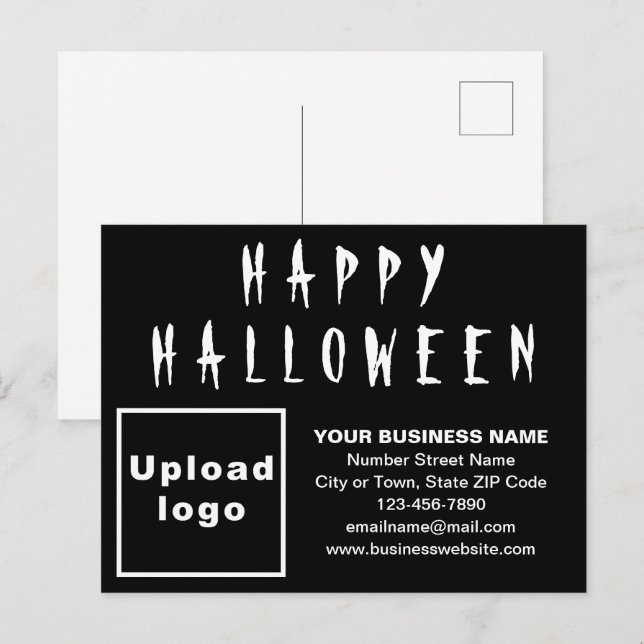 Business Halloween Black Holiday Postcard (Front/Back)