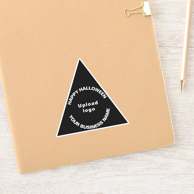 Business Halloween Black Triangle Vinyl Sticker (Notebook)