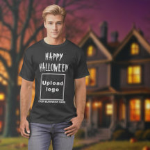 Business Halloween Greeting on Black T-Shirt