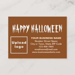 Business Halloween Greeting on Brown Enclosure Card