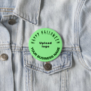 Business Halloween Greeting on Light Green Round 7.5 Cm Round Badge