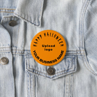 Business Halloween Greeting on Orange Colour Round 7.5 Cm Round Badge
