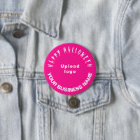 Business Halloween Greeting on Pink Round Shape