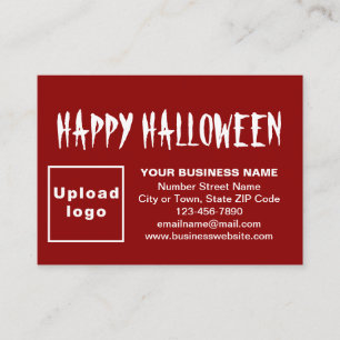 Business Halloween Greeting on Red Enclosure Card