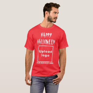 Business Halloween Greeting on Red T-Shirt