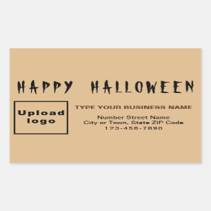 Business Halloween Light Brown Rectangle Sticker