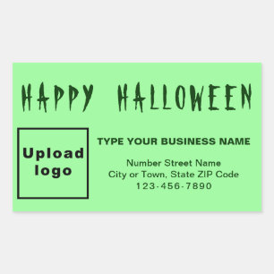 Business Halloween Light Green Rectangle Sticker