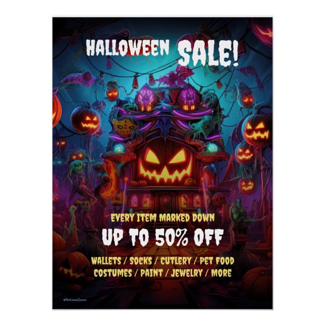 Business Halloween Party Sale Promotional 2 Poster (Front)