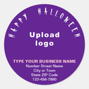 Business Halloween Purple Round Sticker