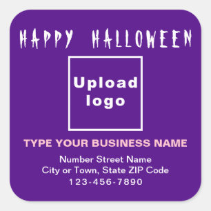 Business Halloween Purple Square Sticker