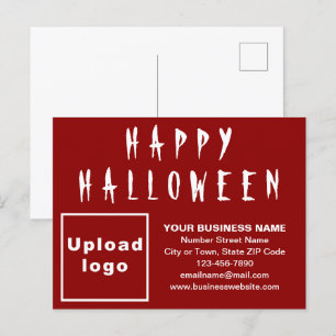Business Halloween Red Holiday Postcard