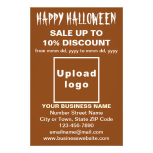 Business Halloween Sale on Brown Photo Paper