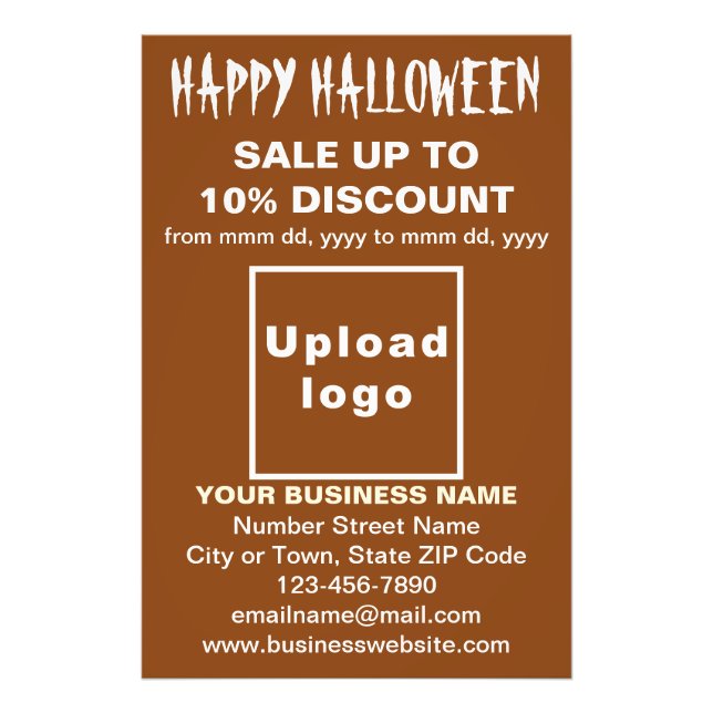 Business Halloween Sale on Brown Photo Paper (Front)