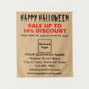 Business Halloween Sale on Light Brown Tapestry
