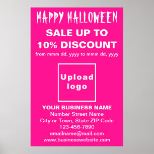 Business Halloween Sale on Pink Poster