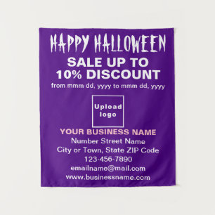 Business Halloween Sale on Purple Tapestry