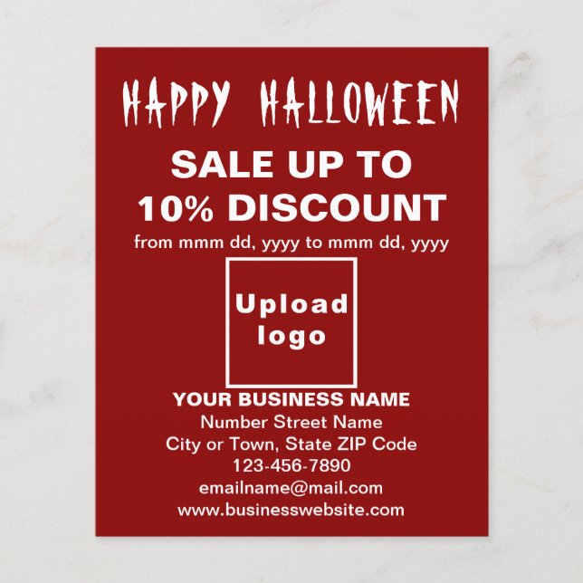 Business Halloween Sale on Red Flyer (Front)
