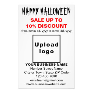 Business Halloween Sale on White Photo Paper