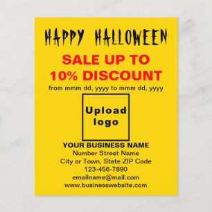 Business Halloween Sale on Yellow Flyer