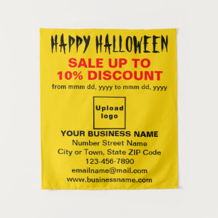 Business Halloween Sale on Yellow Tapestry