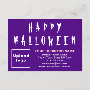 Business Halloween Small Purple Flat Greeting Card
