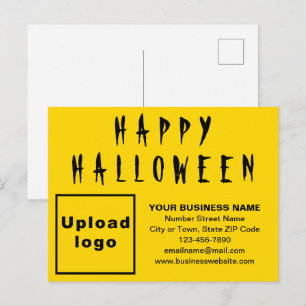 Business Halloween Yellow Holiday Postcard