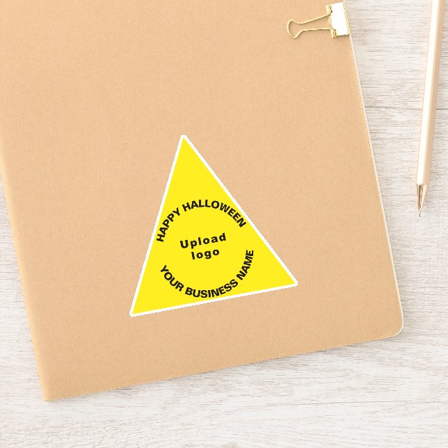 Business Halloween Yellow Triangle Vinyl (Notebook)