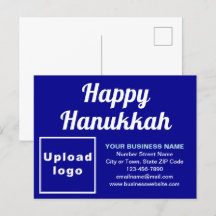 Business Hanukkah Blue Holiday Postcard