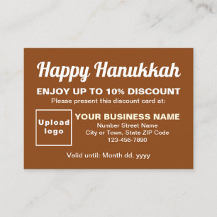 Business Hanukkah Brown Discount Card