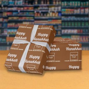 Business Hanukkah Brown Wrapping Paper
