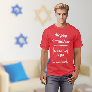 Business Hanukkah Greeting on Red T-Shirt