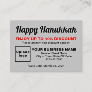 Business Hanukkah Grey Discount Card