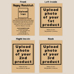 Business Hanukkah Light Brown Folded Holiday Card<br><div class="desc">Happy Hanukkah! Wishing you joy, peace and blessing this festival of lights. A holiday to celebrate this December and to advertise also your business products or services to customers or clients. Holiday to promote your brand name. Customisable Hanukkah folded holiday card that you can put your business brand, products or...</div>