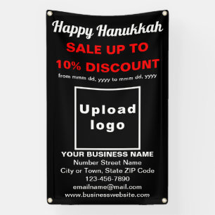 Business Hanukkah Sale on Black Banner