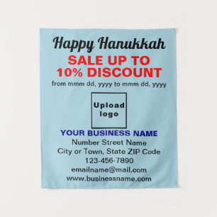 Business Hanukkah Sale on Light Blue Tapestry