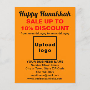 Business Hanukkah Sale on Orange Colour Flyer