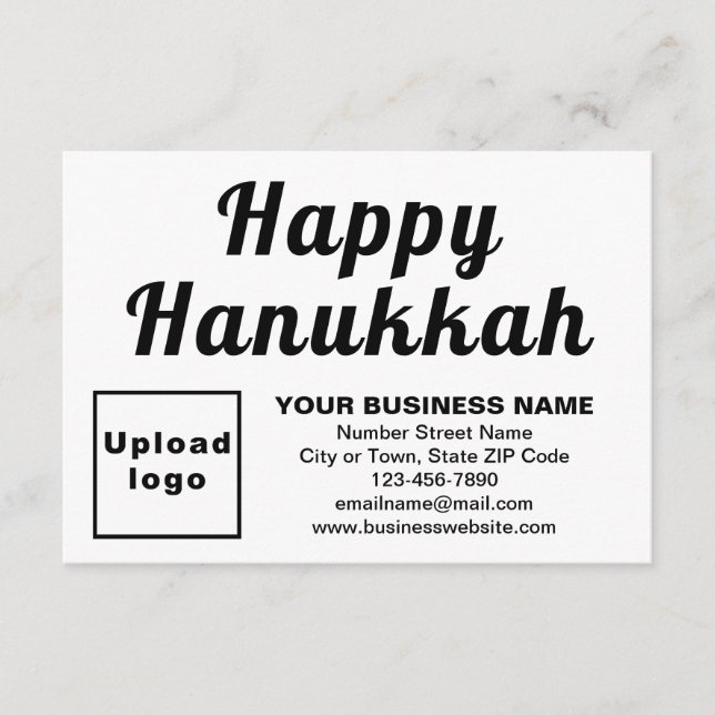 Business Hanukkah Small White Flat Greeting Card (Front)