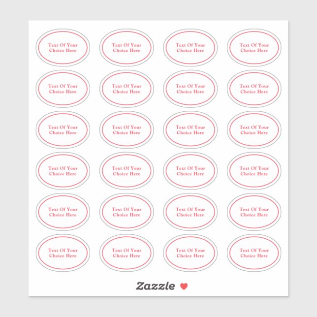 Business | Hobby | Craft Oval Labels Your Text (Sheet)