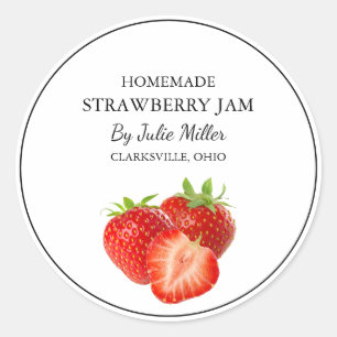 Business Homemade Strawberry Jam Label