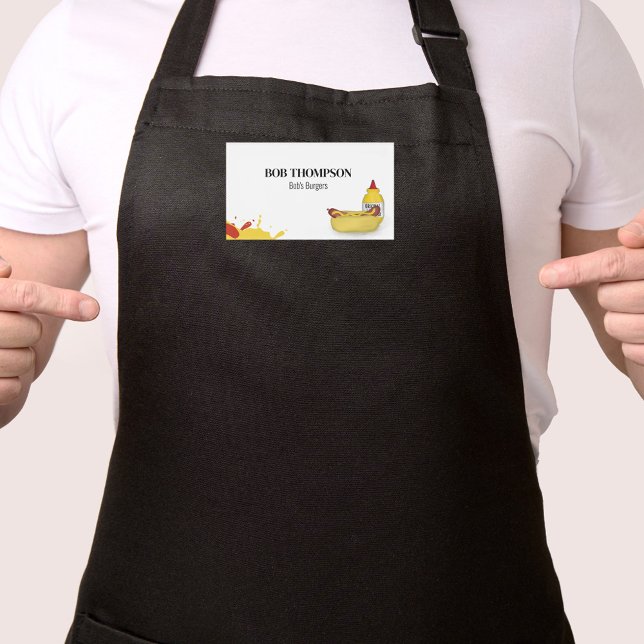 Business Hot Dog Simple Employee Name Tag (Hot Dog employee Name Tag)